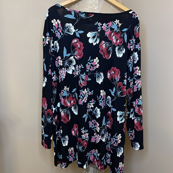 Terra & Sky Women's Flower Long Sleeves Floral Print Plus 3X - Picture 8 of 8